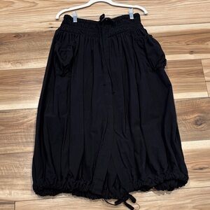 Free People Black Midi Skirt